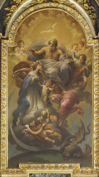 Le Père éternel accueille la Vierge - Francesco Mancini